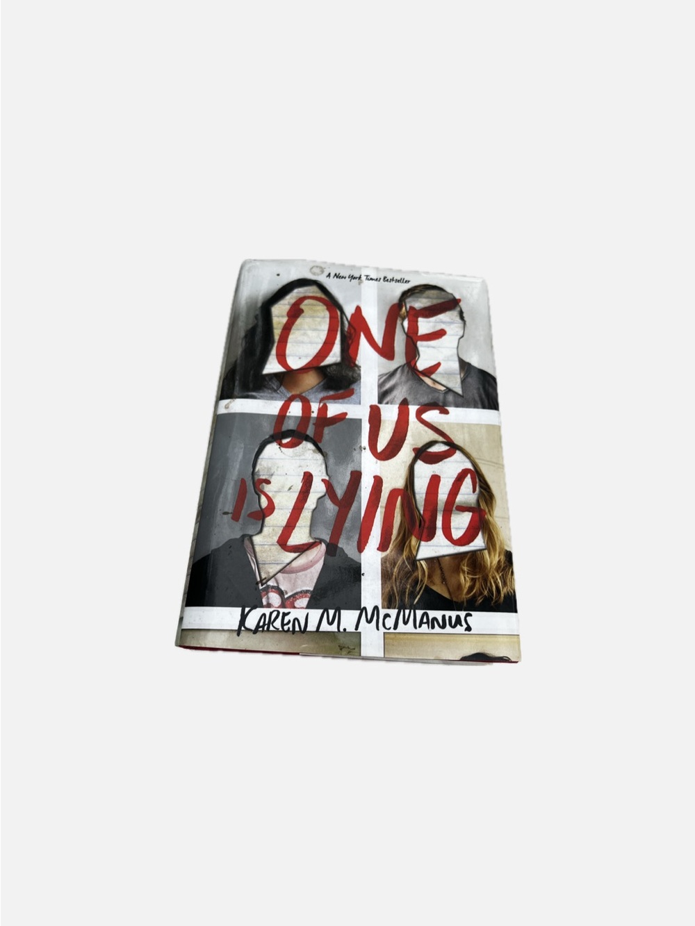 One of Us Is Lying Hardcover Book - Red, White, Black Cover